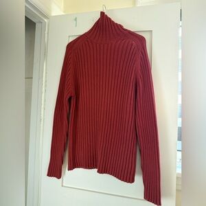 Banana Republic Women's Ribbed Rose Red Sweater